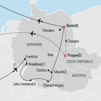 Map of Germany: West & East Educational Tour 