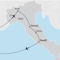 Map of the Insider's Italy Tour | Explorica