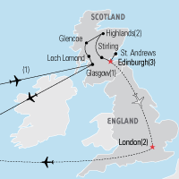 Map of Scotland Educational Tour