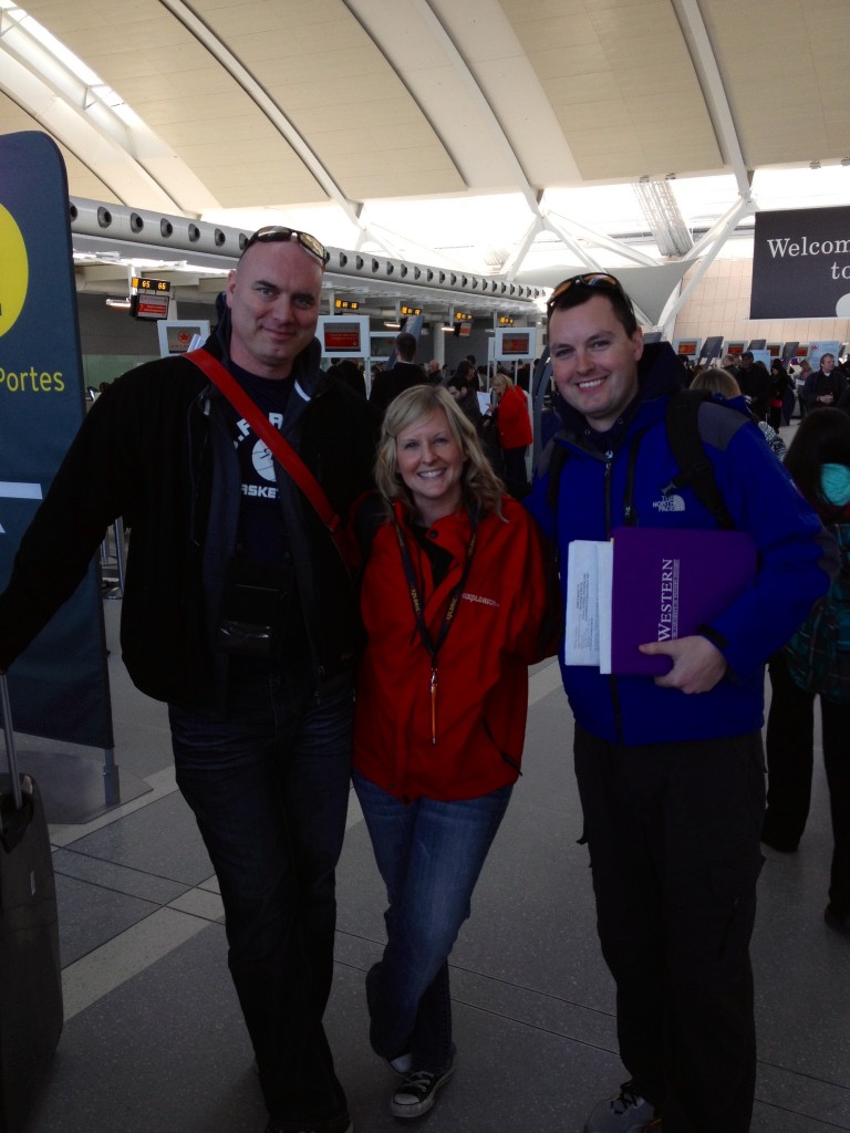 Laurie with two Group Leaders from Guelph, travelling to Eastern Europe.