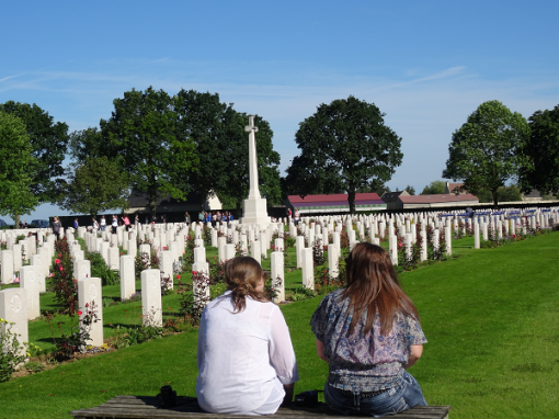 Students having a quiet moment at Brettville-Sur-Laize